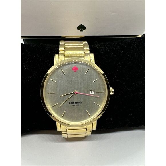 Kate Spade Gramercy 0009 Women's Gold Stainless Steel Analog Dial Watch JNA146 - Picture 1 of 11